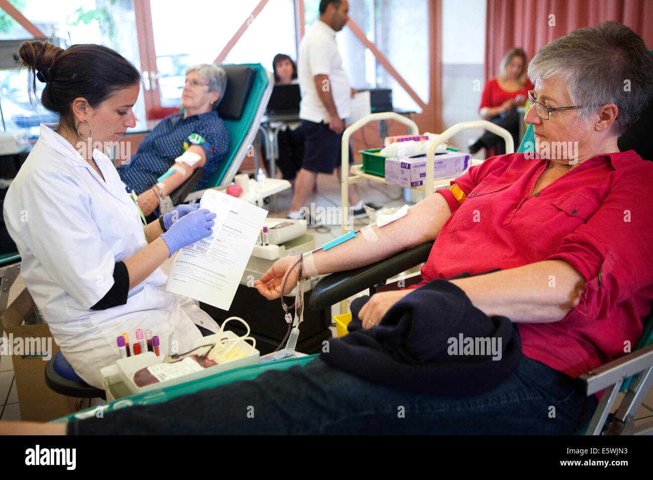 Don de sang Banque D'Images