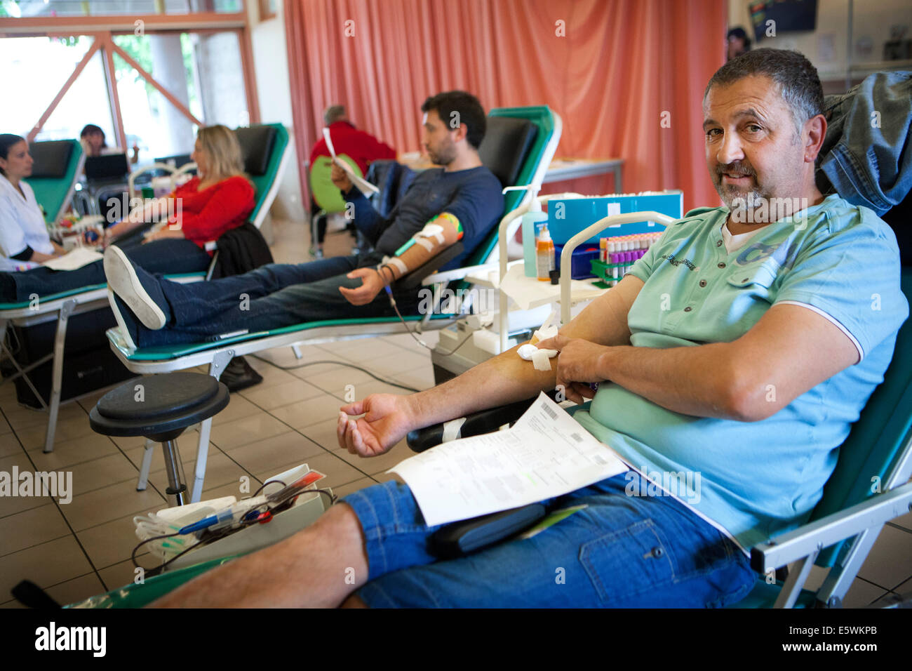 Don de sang Banque D'Images