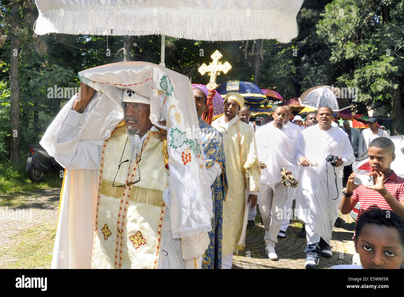 Milan (Italie), de la célébration de la Nativité de la Vierge dans l'église orthodoxe de la communauté érythréenne Banque D'Images