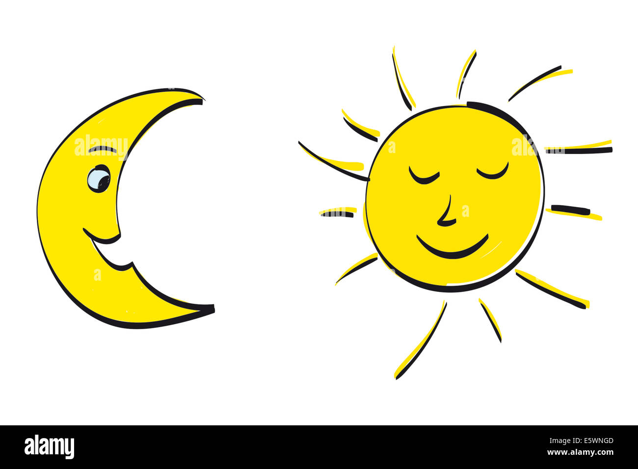 Soleil et lune Banque D'Images