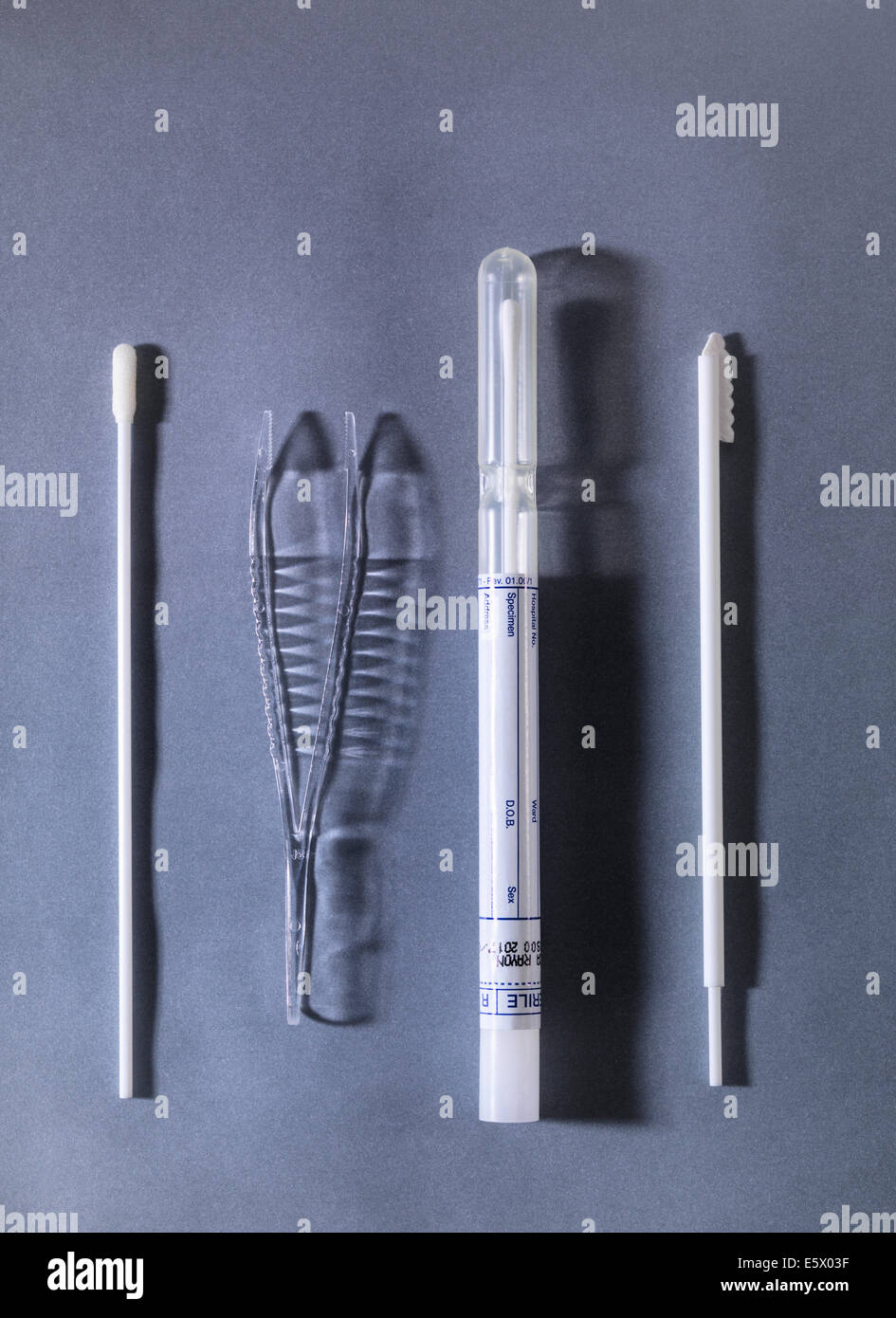 Outils de collecte de preuve médico-légale Banque D'Images Outils de collecte de preuve médico-légale Banque D'Images
