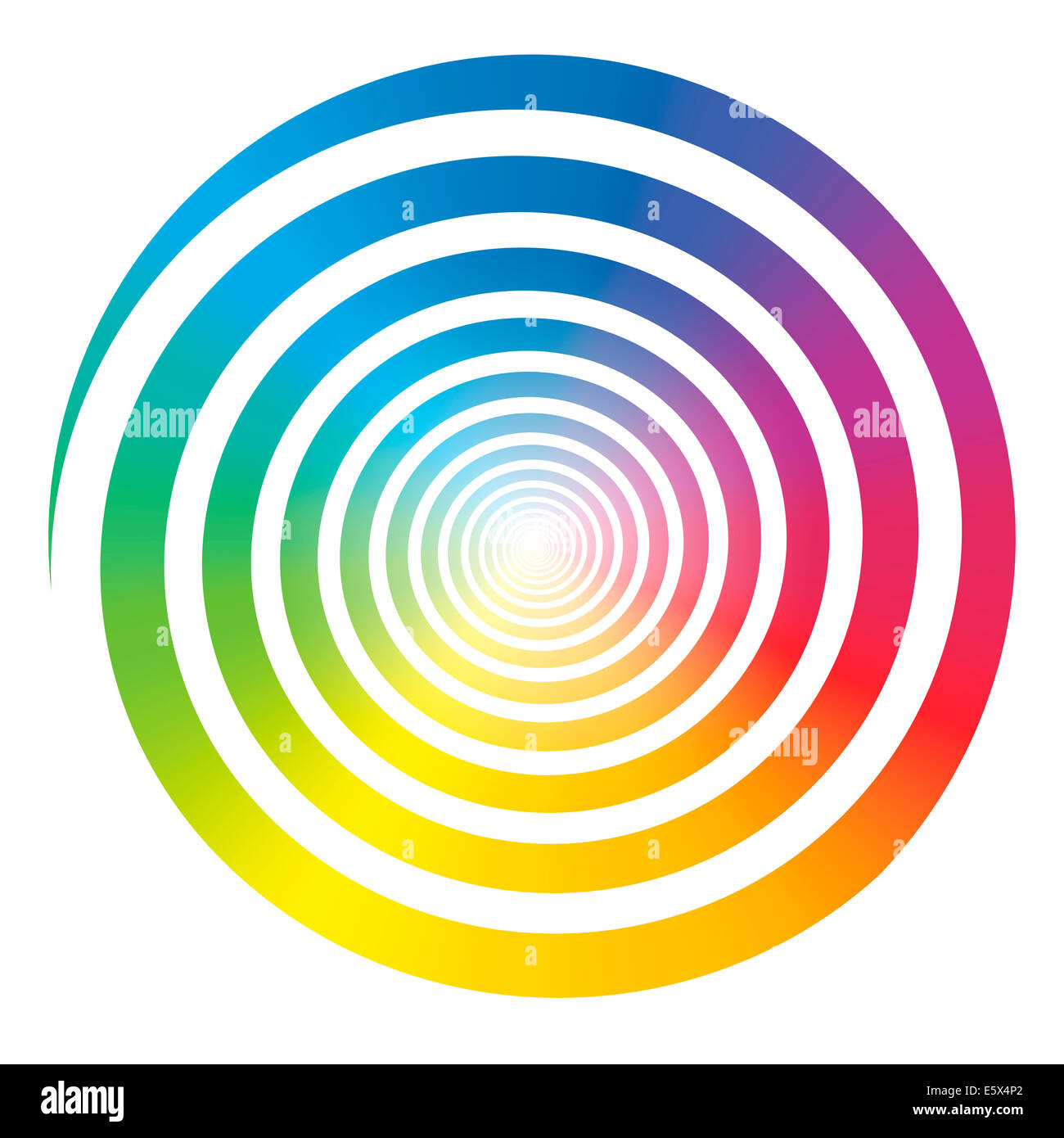 Le gradient de couleur arc-en-ciel en spirale. Banque D'Images