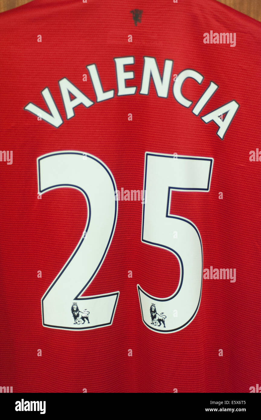 Maillot De Football Manchester United Signé Par Antonio Valencia - Original - Avec Autographe