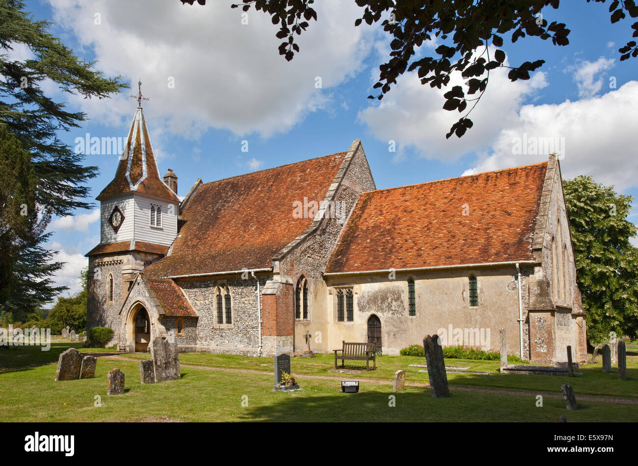 L'église St Mary moins, Chilbolton, Hampshire, Angleterre Banque D'Images