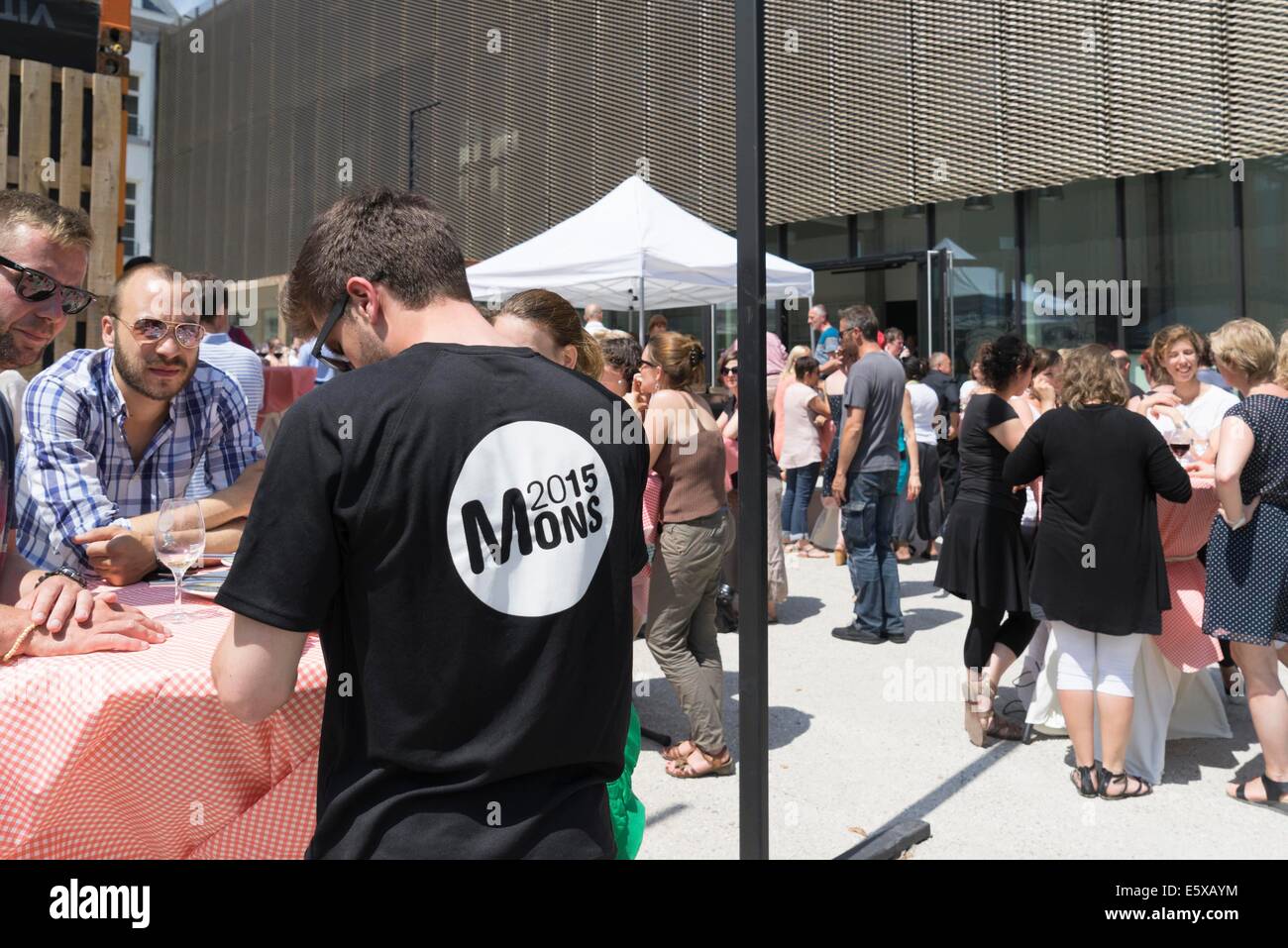 Mons 2015, capitale européenne de la culture, Foto : Robert B. Fishman, 15.6.2014 Banque D'Images