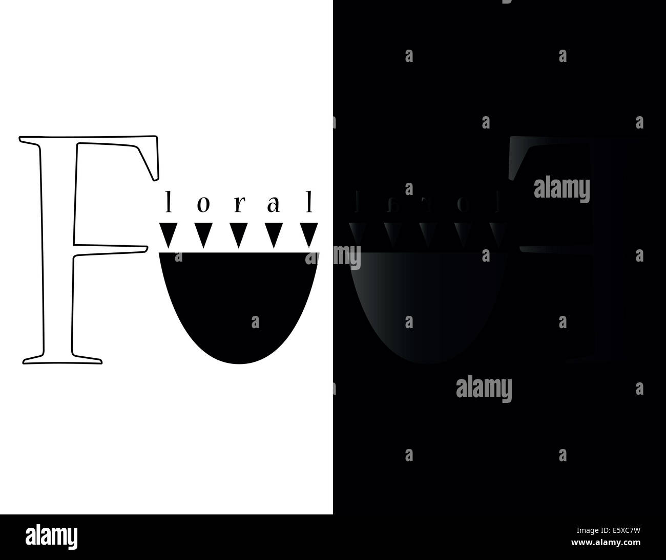 floral logo Banque D'Images