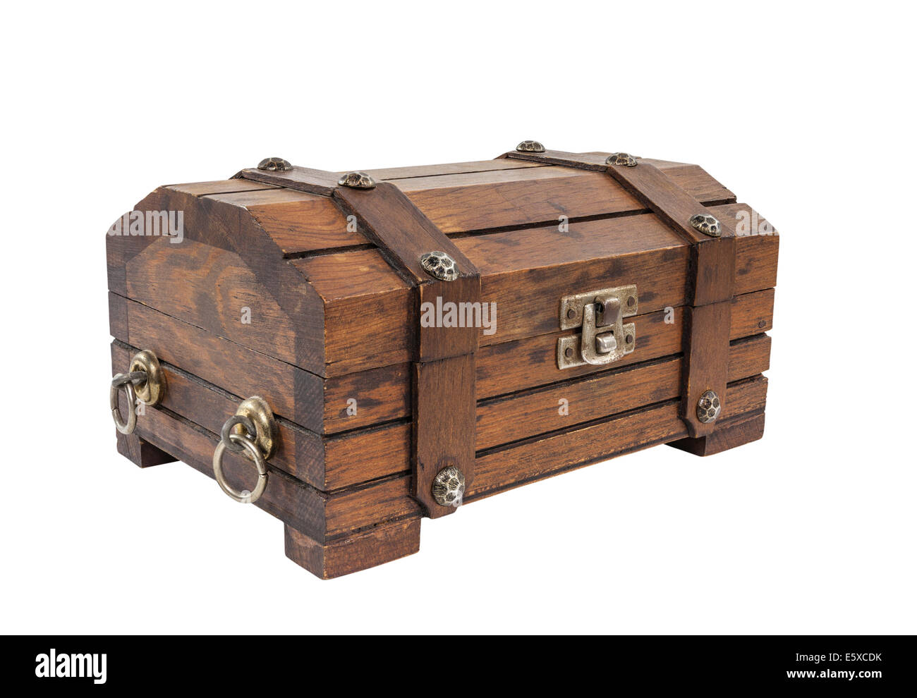 Vintage toy Treasure Chest with clipping path. Banque D'Images