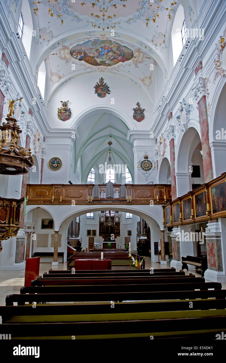 St Anna Kirche, Augsburg, protestantisch,evangelisch lutherisch,Hauptschiff, Banque D'Images