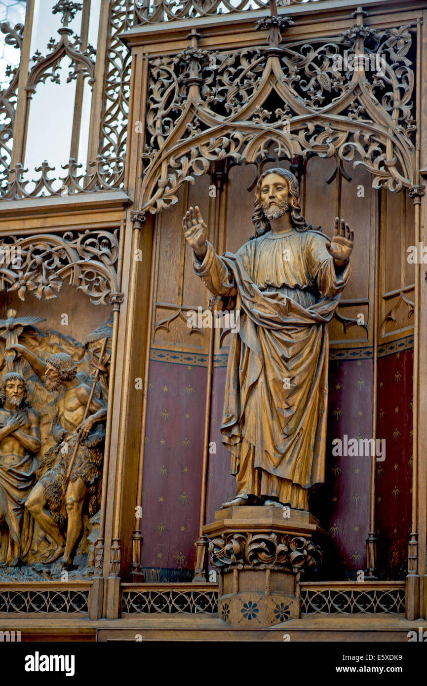 St Anna Kirche, Augsburg, Altarfigur,Figure, protestantisch lutherisch,evangelisch, Banque D'Images