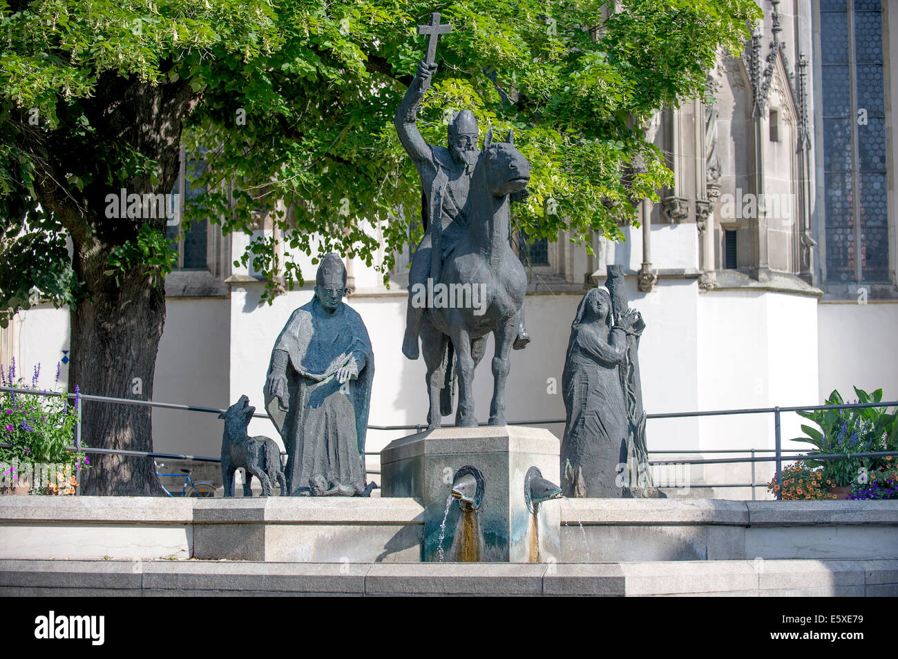BischoffUlrich,Denkmal,monument,Augsbur,Allemagne,Bavière Bayern, Deutschland Banque D'Images