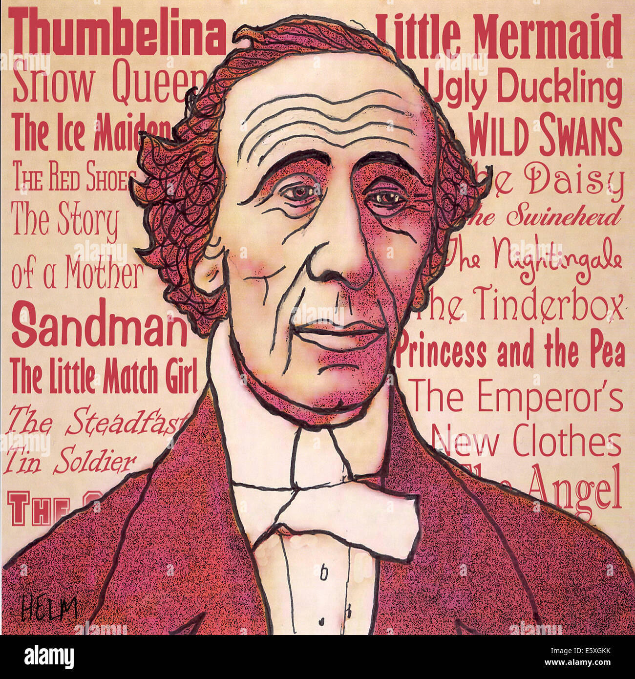 Hans Christian Andersen - 1805 - 1875 Banque D'Images Hans Christian Andersen - 1805 - 1875 Banque D'Images