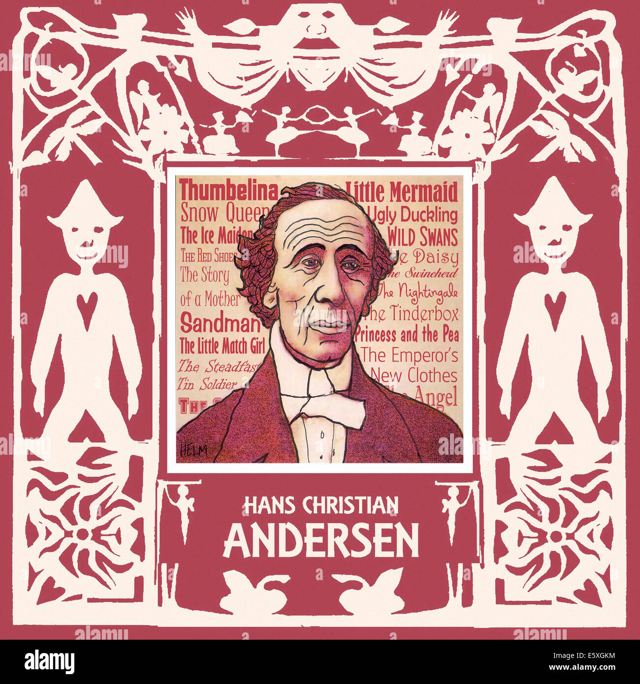 Hans Christian Andersen 1805 - 1875 Le conteur danois Banque D'Images Hans Christian Andersen 1805 - 1875 Le conteur danois Banque D'Images