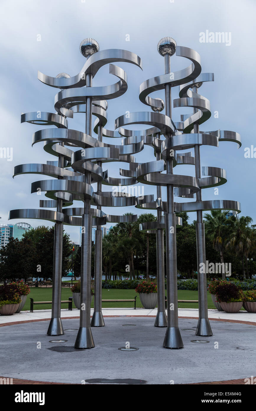 Sculpture métal, Orlando FL Banque D'Images