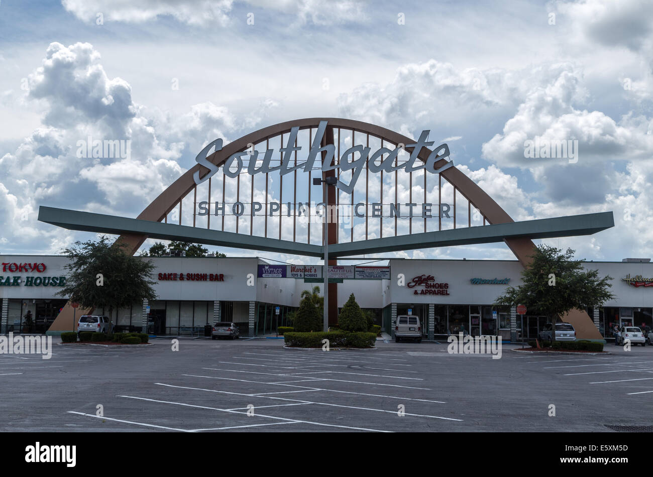 Centre commercial Southgate Vintage Lakeland, FL Banque D'Images