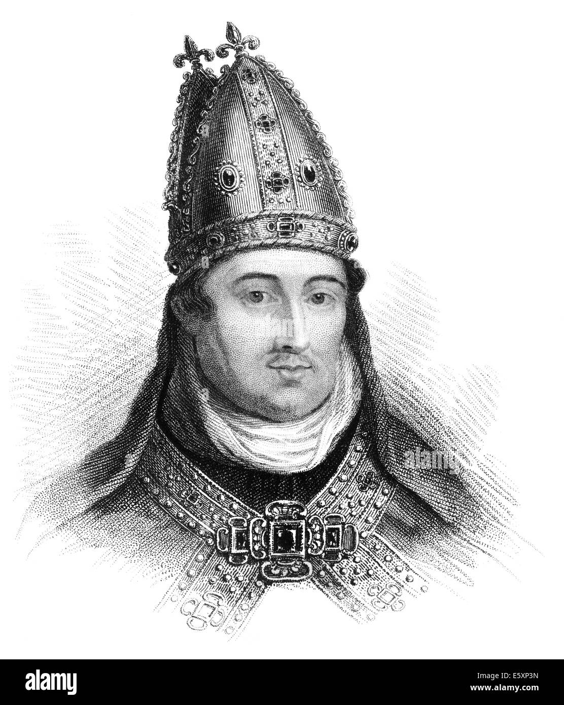 William de Wykeham, 1324-1404, évêque de Winchester et chancelier d'Angleterre, Banque D'Images