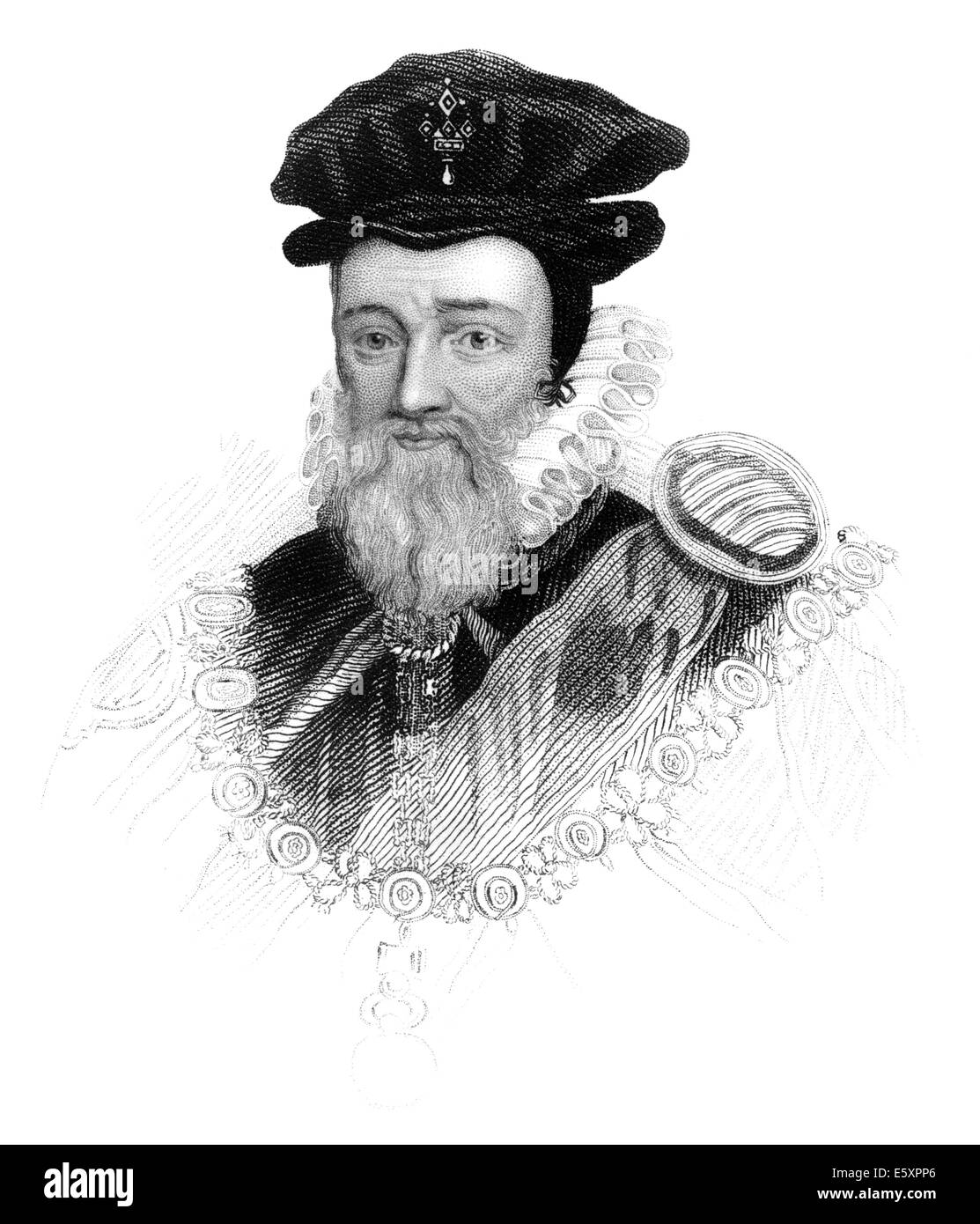 William Cecil, 1er baron Burghley ou Burleigh, 1520-1598, l'État anglais, le conseiller en chef de la Reine Elizabeth I, Banque D'Images