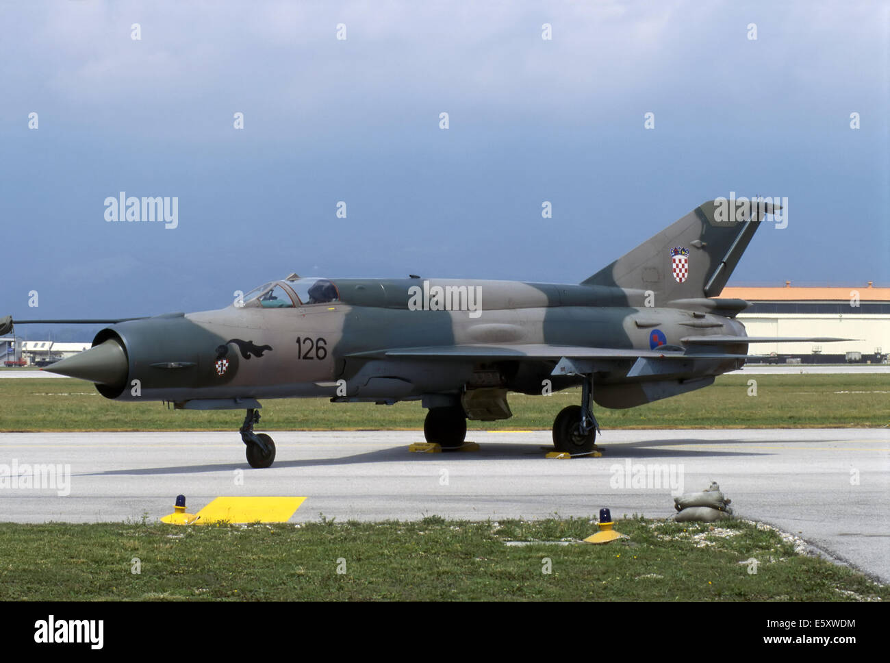Mig 21 russe construit des chasseurs de l'armée de l'air croate Banque D'Images