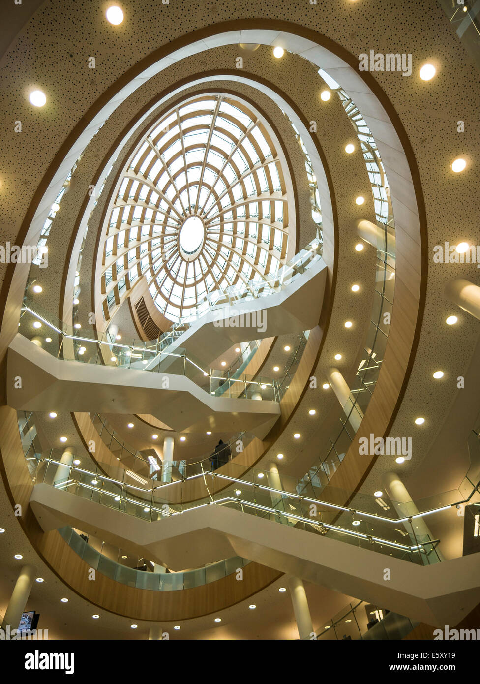 Bibliothèque centrale de Liverpool. Nouvel intérieur Banque D'Images