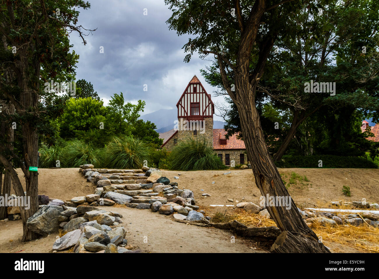 Le Mont Whitney Station piscicole dans la vallée d'Owens en Californie un arrêt touristique populaire le long de la route 395 Banque D'Images