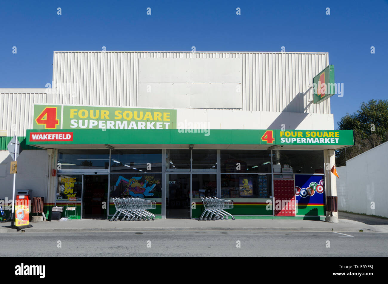 Boutiques, Edward Street, Wakefield, Nelson, île du Sud, Nouvelle-Zélande Banque D'Images