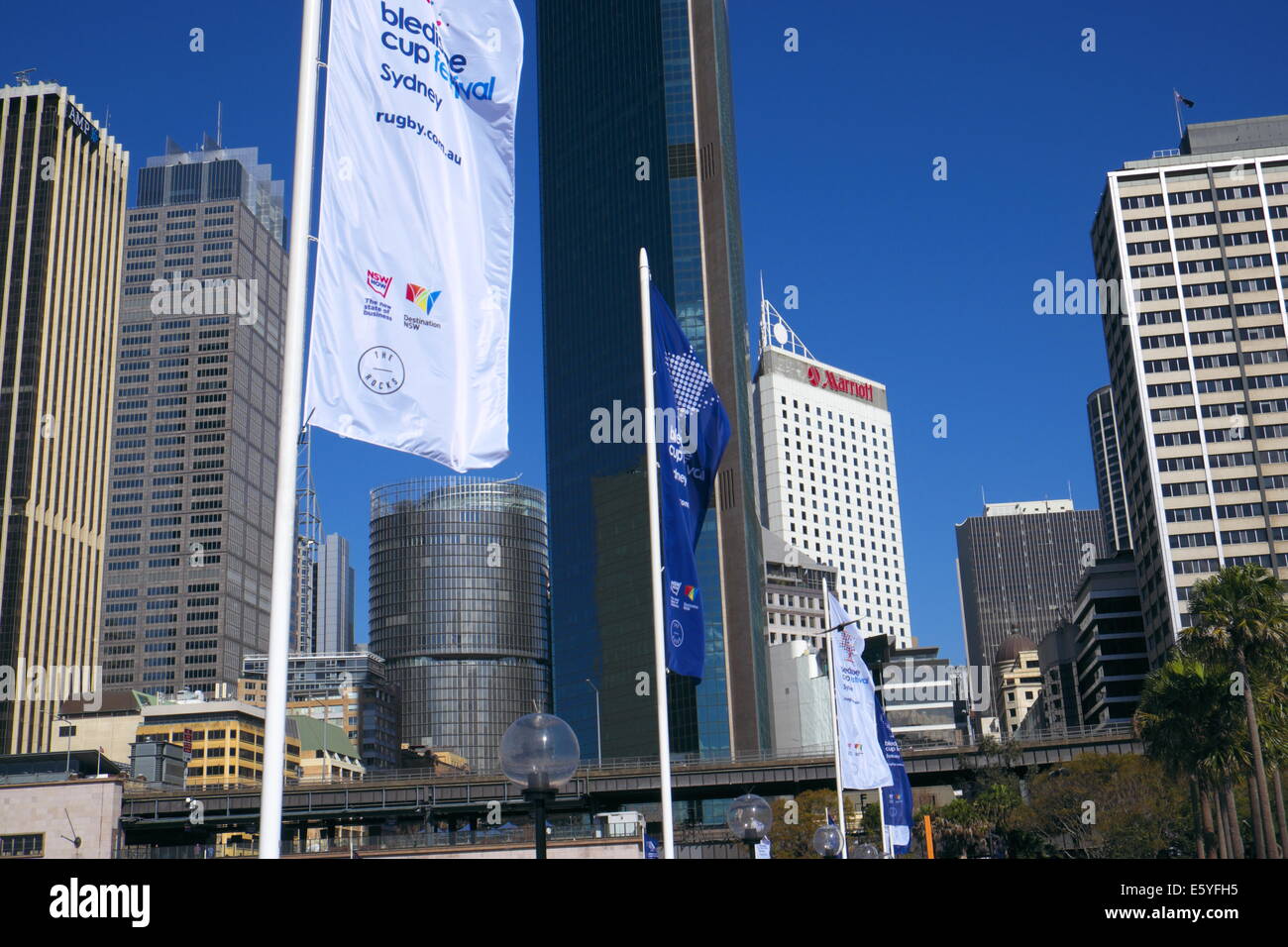 Sydney Central Business District vu de Circular Quay, New South Wales, Australie Banque D'Images