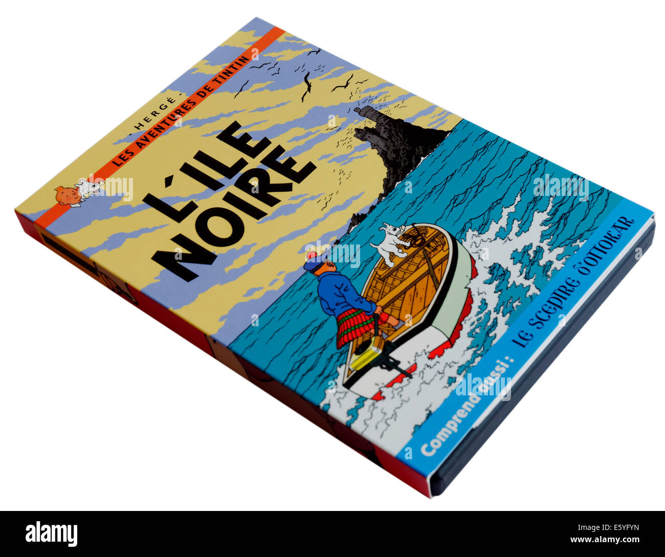 DVD Tintin L'Ile Noire (l'Île Noire) Banque D'Images