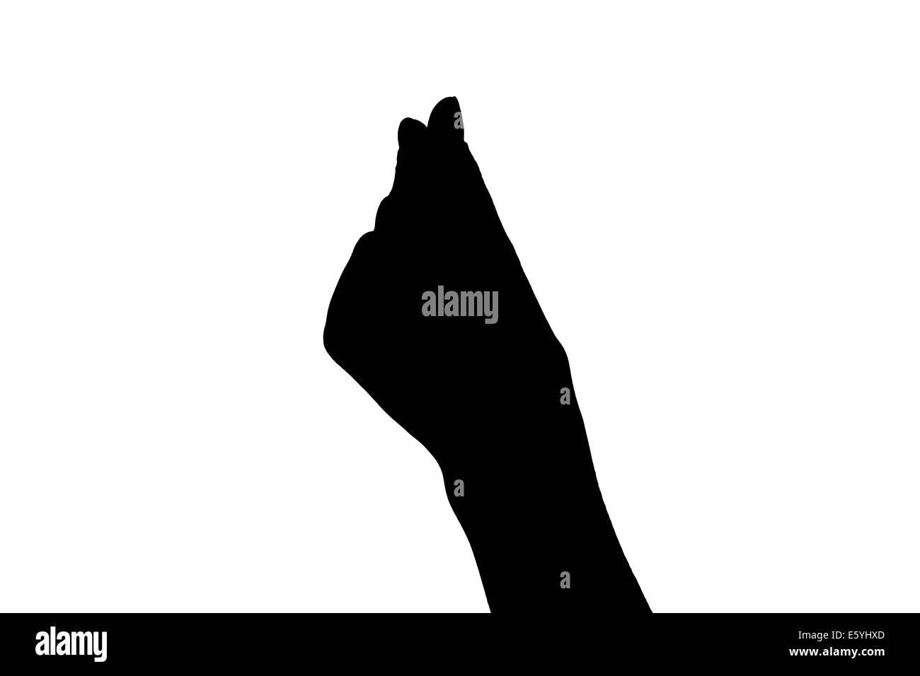 Ramasser des miettes sur fond blanc Banque D'Images