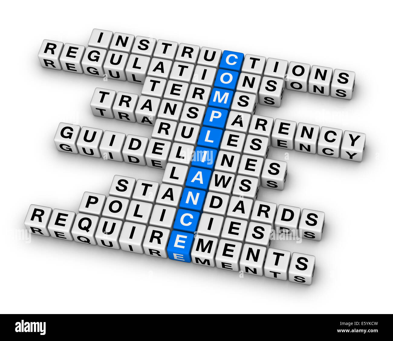 Mots croisés de la conformité Banque D'Images