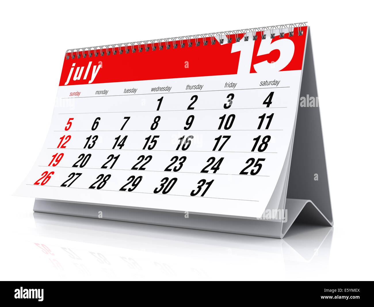 Calendrier juillet Banque de photographies et d’images à haute — free download