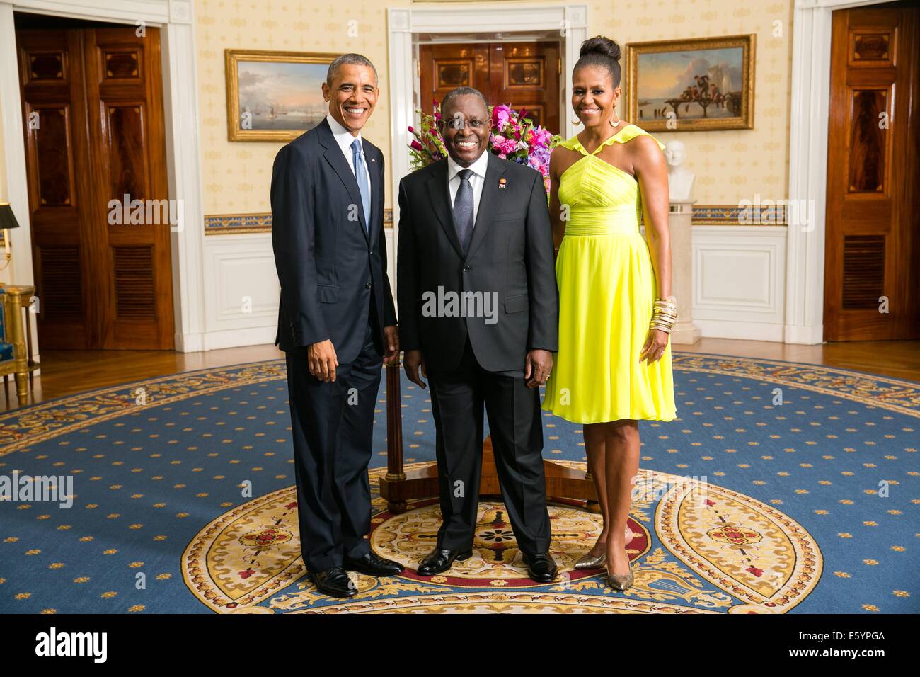 Le président américain Barack Obama et la Première Dame Michelle Obama ...