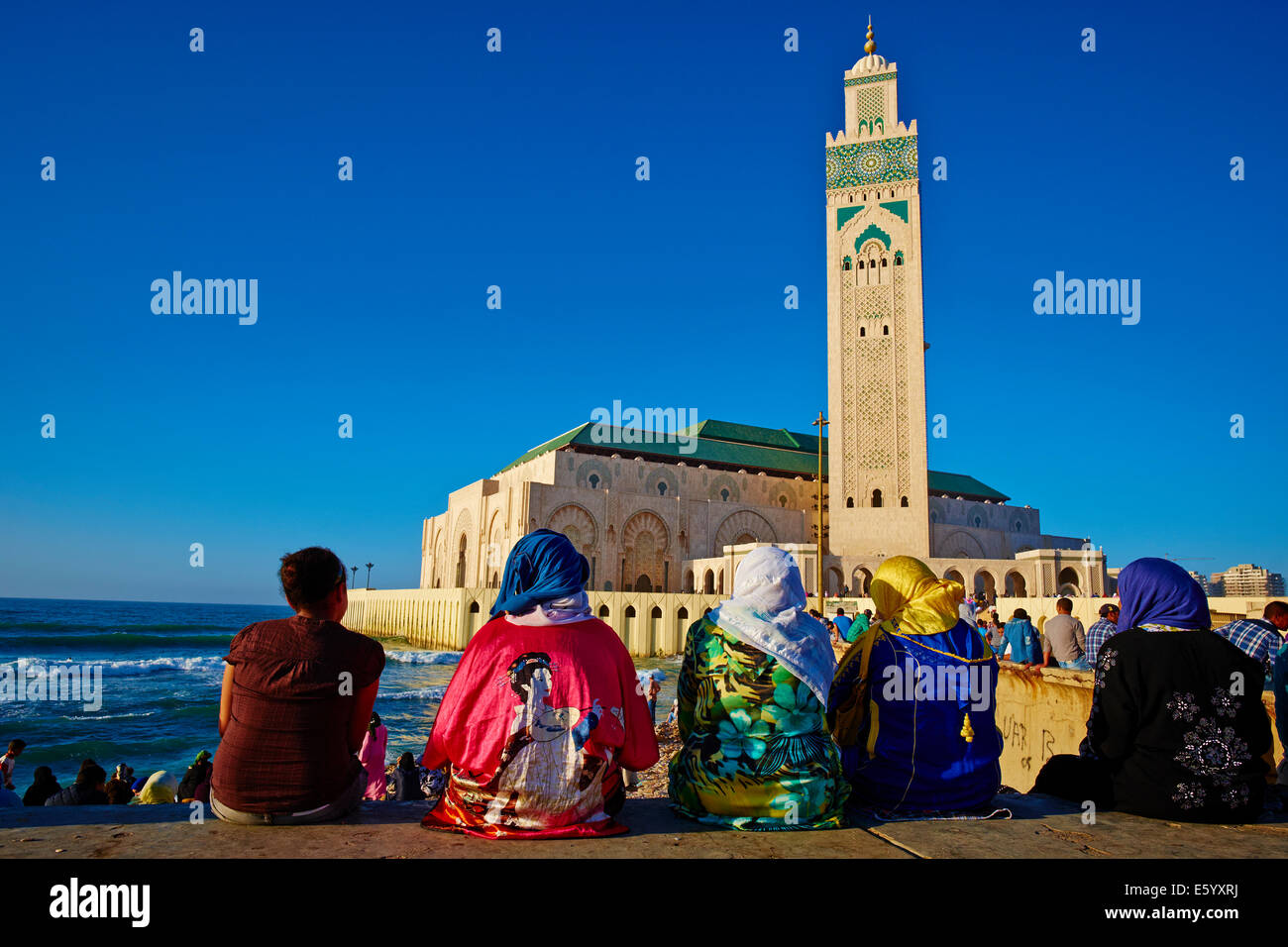 Maroc, Casablanca, la mosquée Hassan II. Banque D'Images
