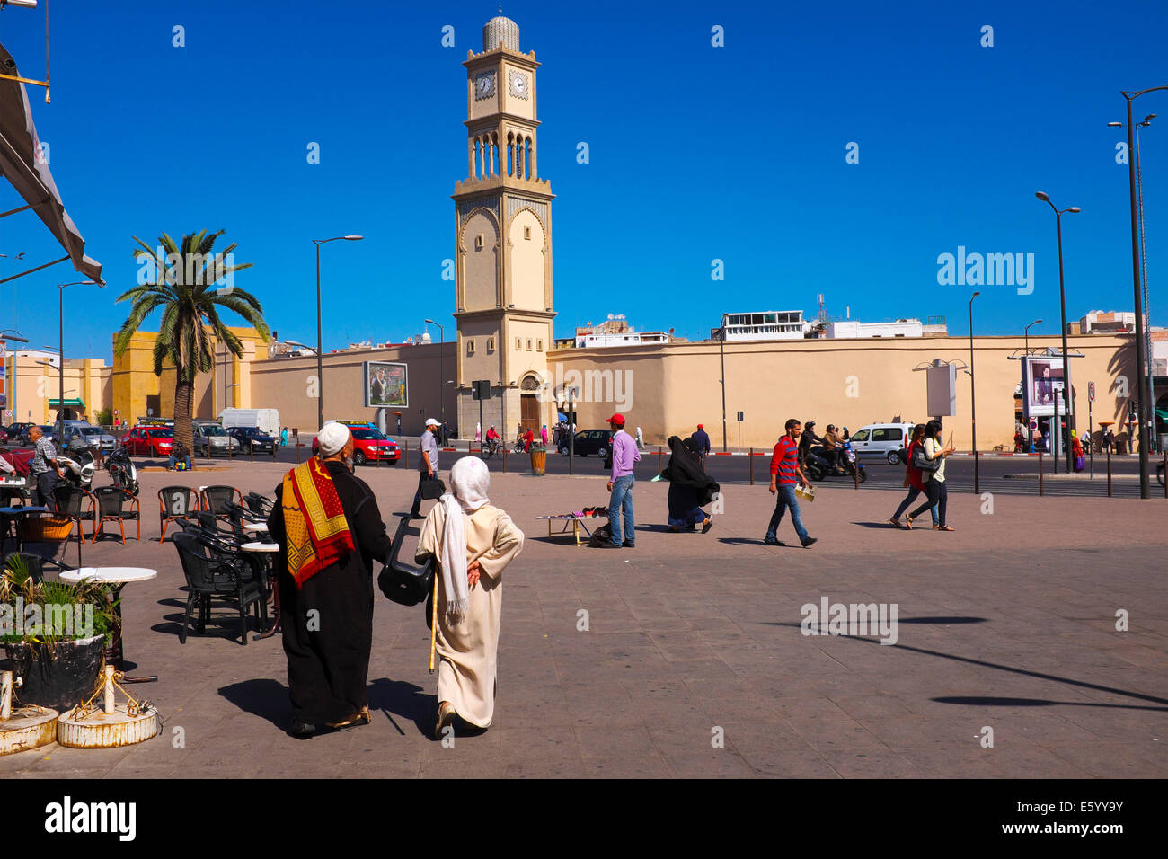 Maroc, Casablanca, United Nations (Nations Unis) square Banque D'Images