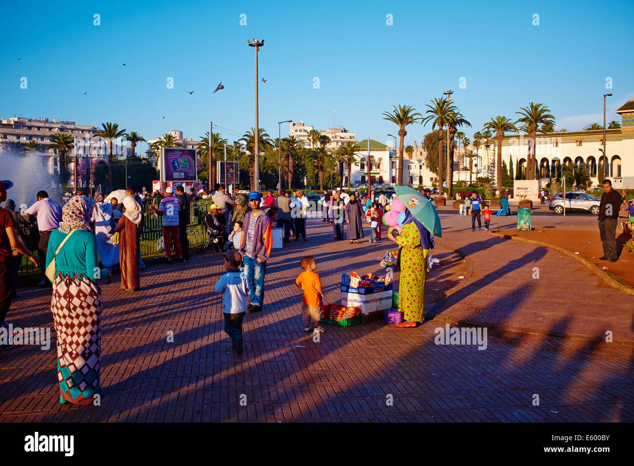 Maroc, Casablanca, place Mohammed V Banque D'Images