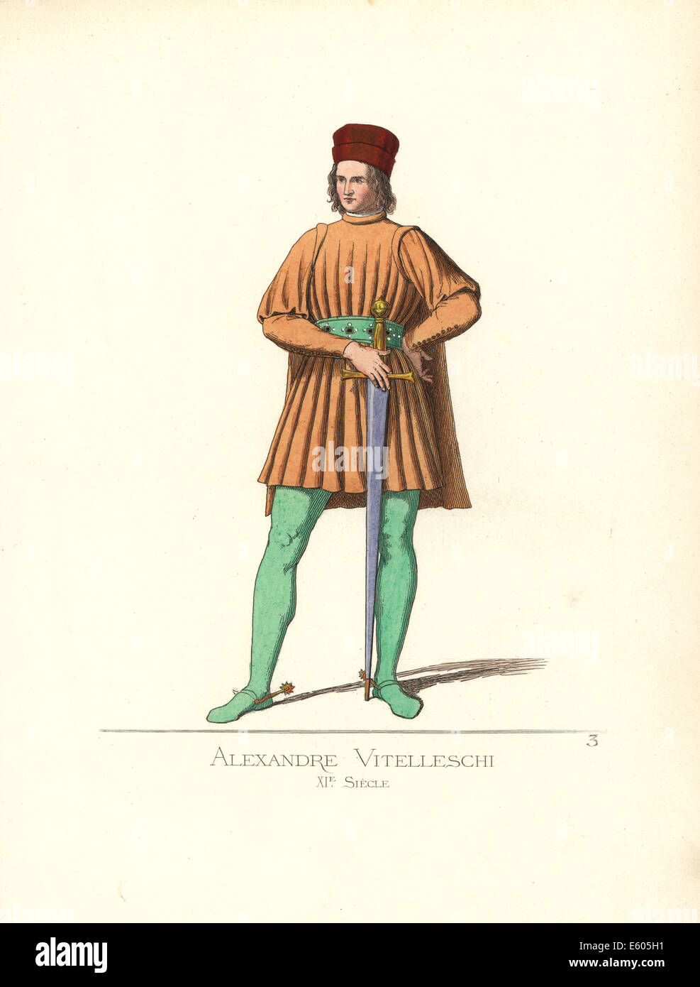 Alexandre Vitelleschi, Imperial Knight et comte palatin, 11e siècle. Banque D'Images
