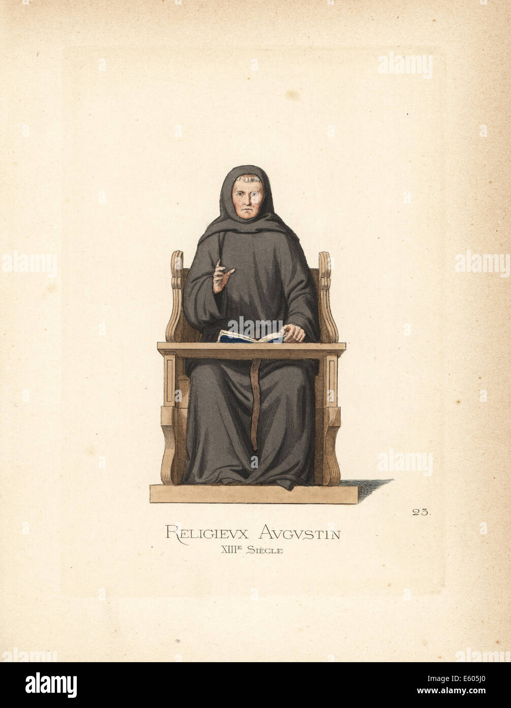 Lanfranco Septala, moine augustin, 1243. Banque D'Images