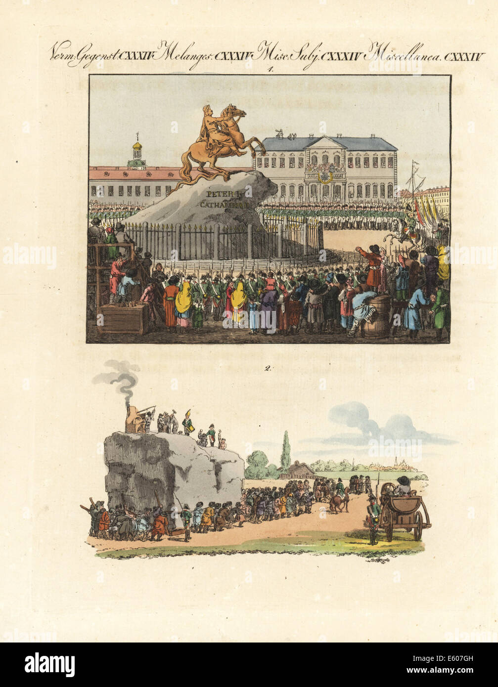 Statue équestre de Pierre le Grand à Saint-Pétersbourg. Banque D'Images