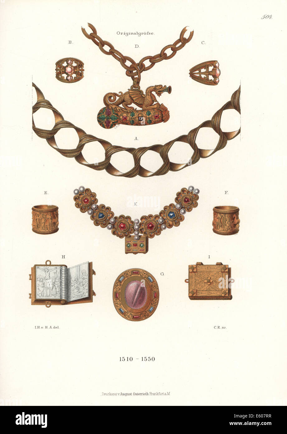 Bijoux allemand, début du xvie siècle Photo Stock - Alamy
