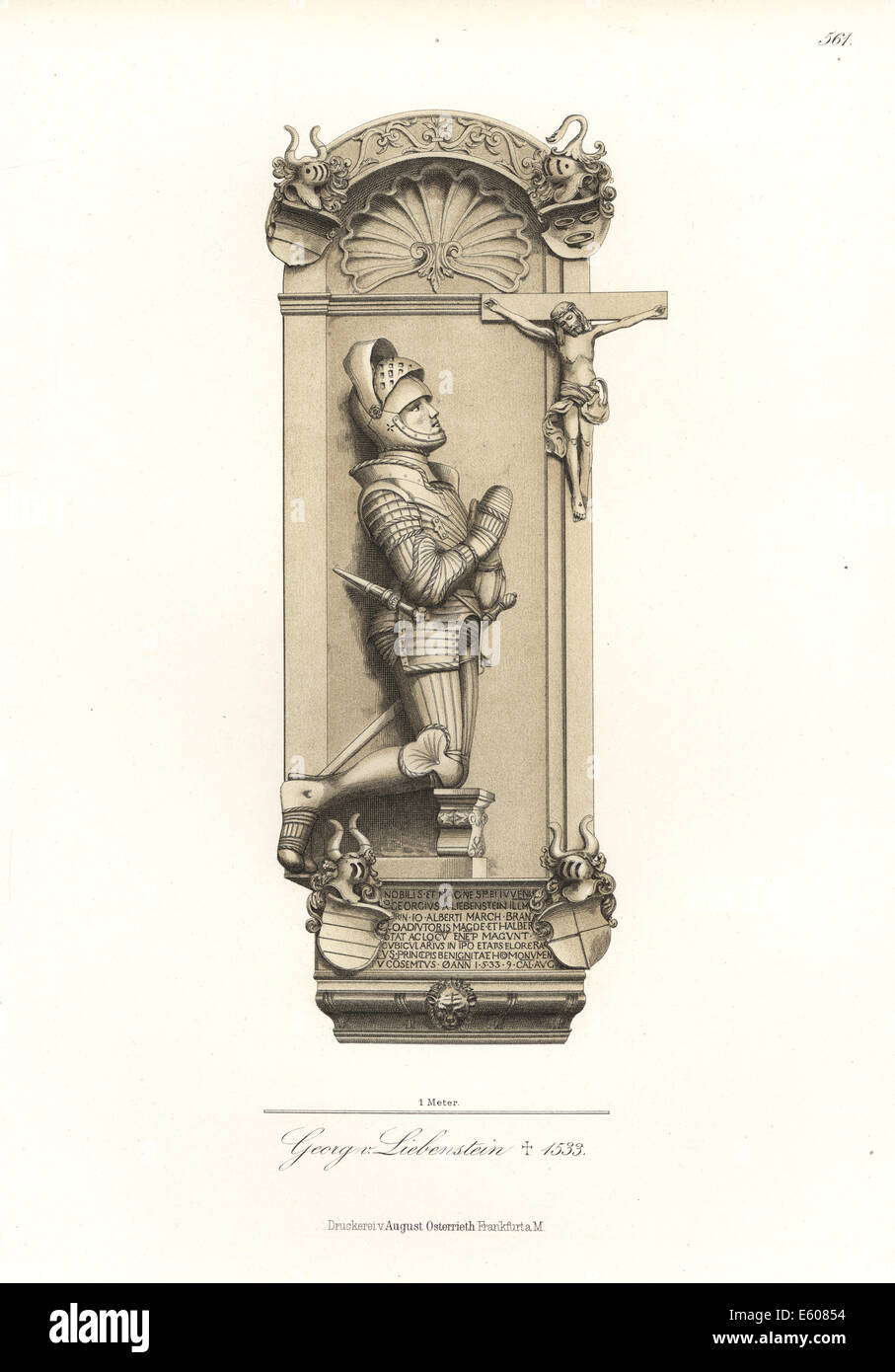 George von Liebenstein, chevalier allemand, est mort 1533. Banque D'Images