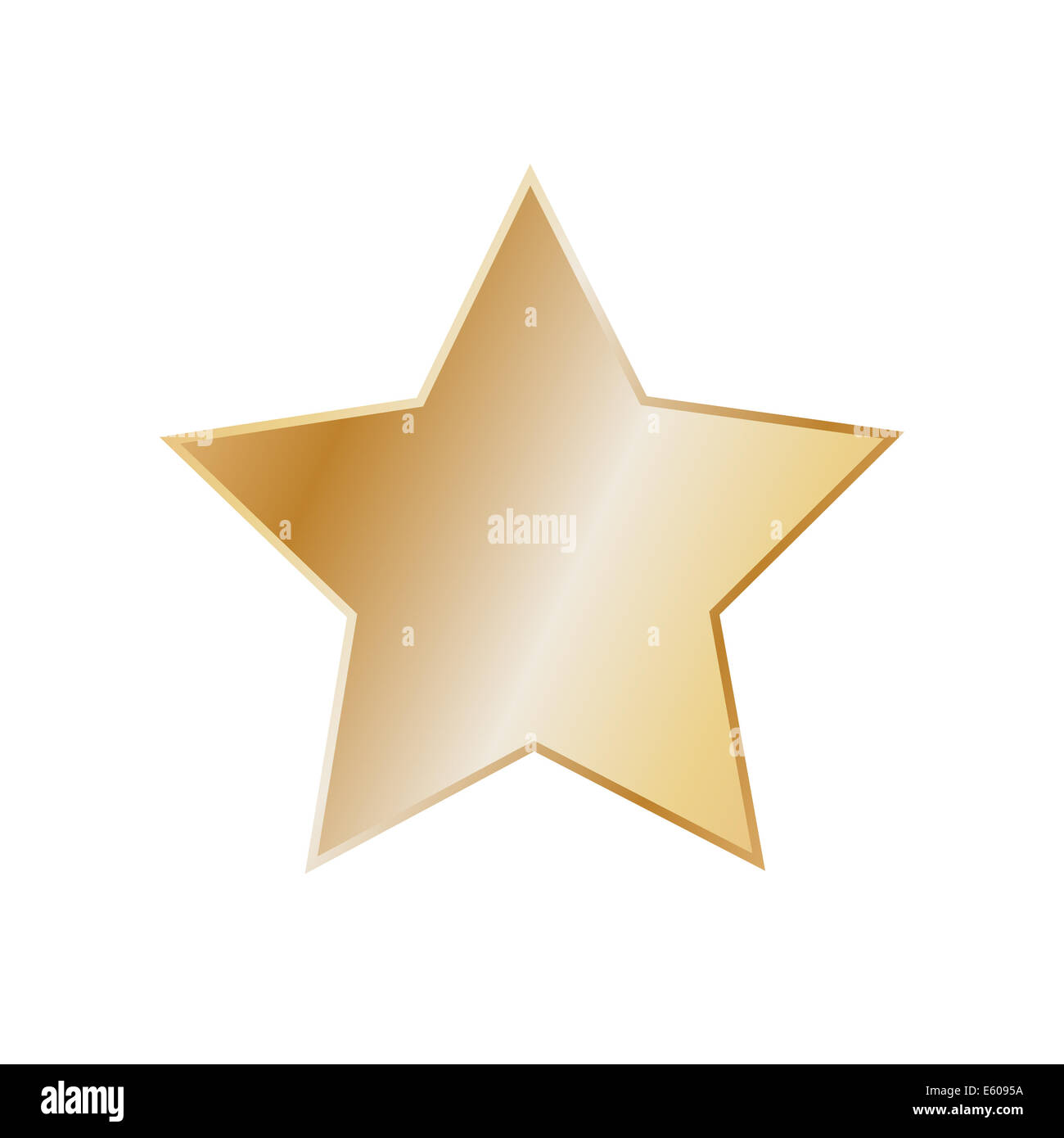 Abstract étoile d'or sur fond blanc Banque D'Images