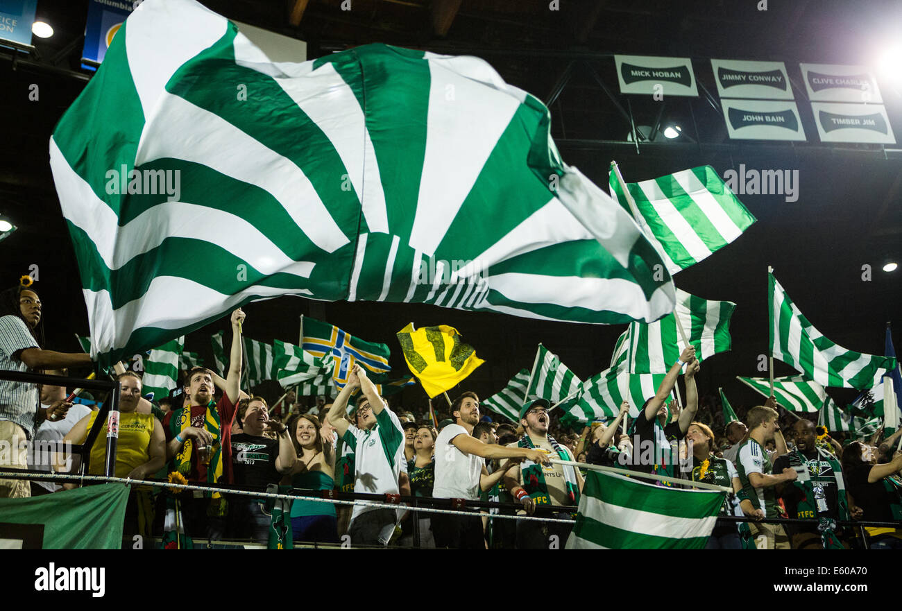 La Portland Timbers Chivas USA FC a accueilli à Providence Park le 9 août 2014. 9 Août, 2014. © David Blair/ZUMA/Alamy Fil Live News Banque D'Images