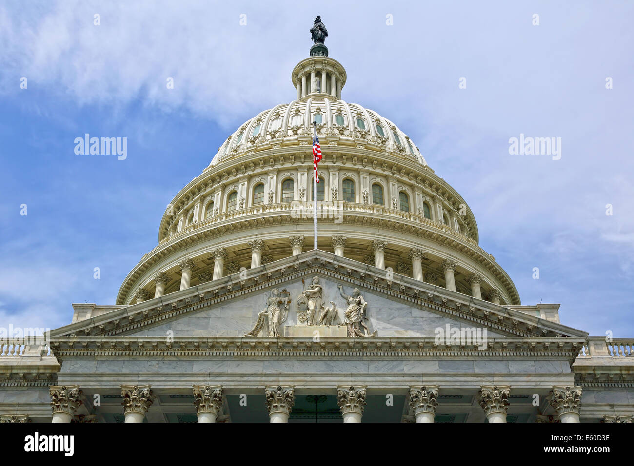 Washington DC, Capitol Building, vue en gros plan. USA Banque D'Images