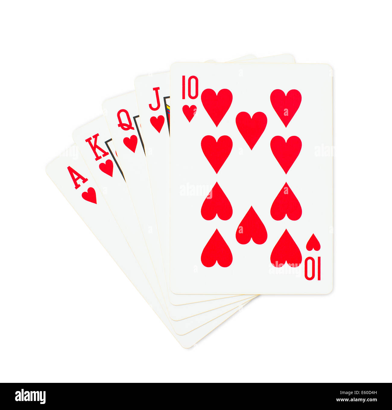 Poker royal flush Banque D'Images