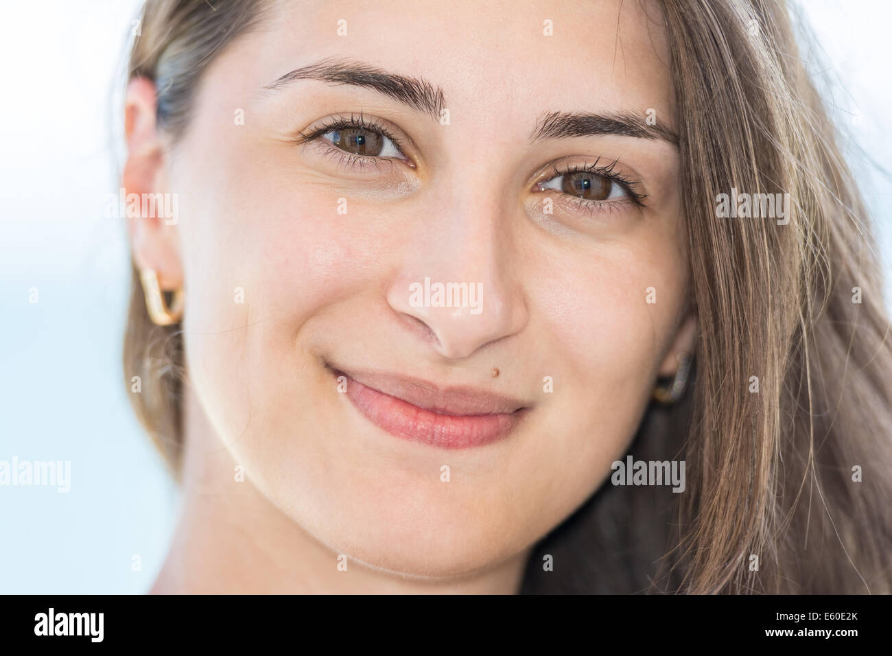 Beautiful Happy Girl Portrait Banque D'Images