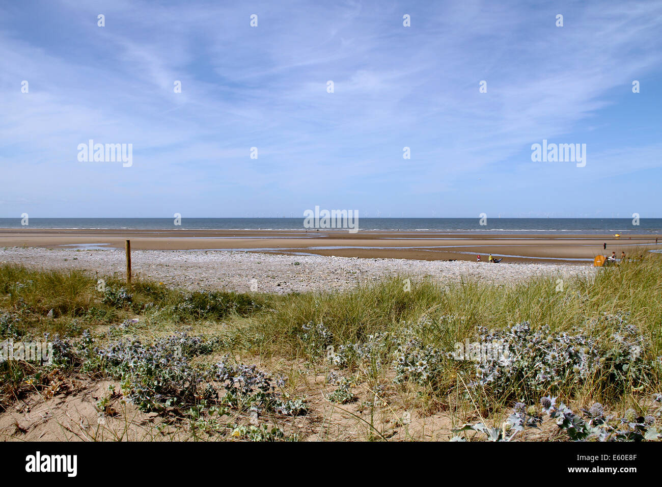 Plage de galets et à Towyn près de Muro North Wales Banque D'Images