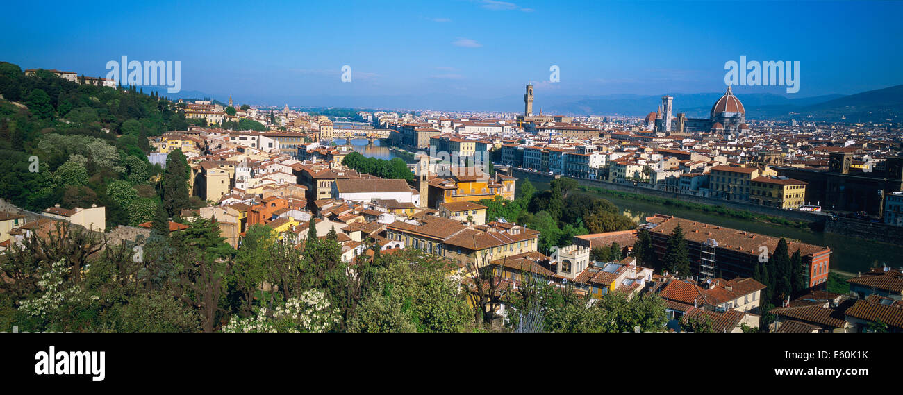 Italie, Toscane, Florence, vue générale, paysage urbain Banque D'Images