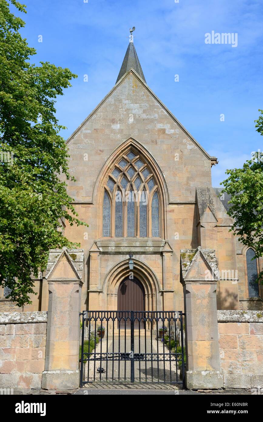 Principale porte d'entrée pour la Cathédrale de Dornoch Banque D'Images