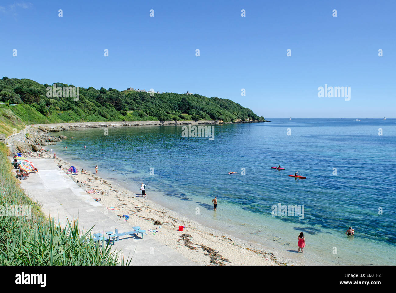 Castle Beach à Falmouth, Cornwall, UK Banque D'Images