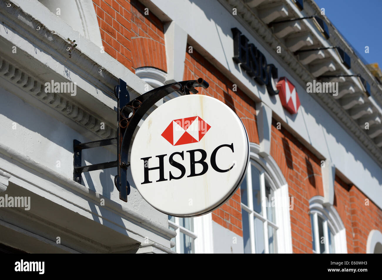 La banque HSBC signe, uk Banque D'Images