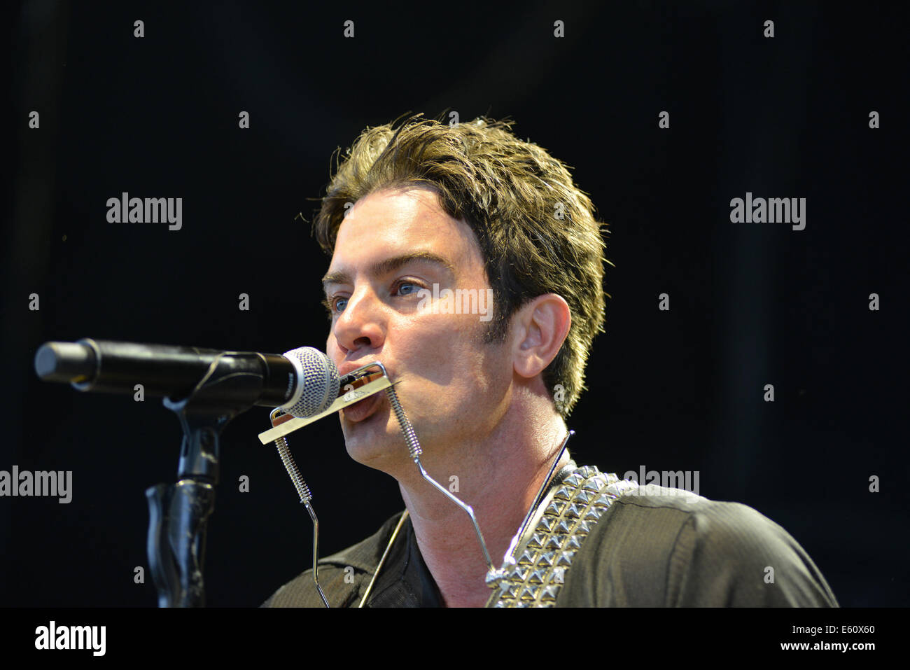 Portsmouth, Virginia, USA. 9 Août, 2014. Alternative hip-hop G Love & Special Sauce effectuer pendant les sessions d'été 2014 à la tour du pavillon d'information chez NTelos à Portsmouth. © Jeff Moore/ZUMA/Alamy Fil Live News Banque D'Images