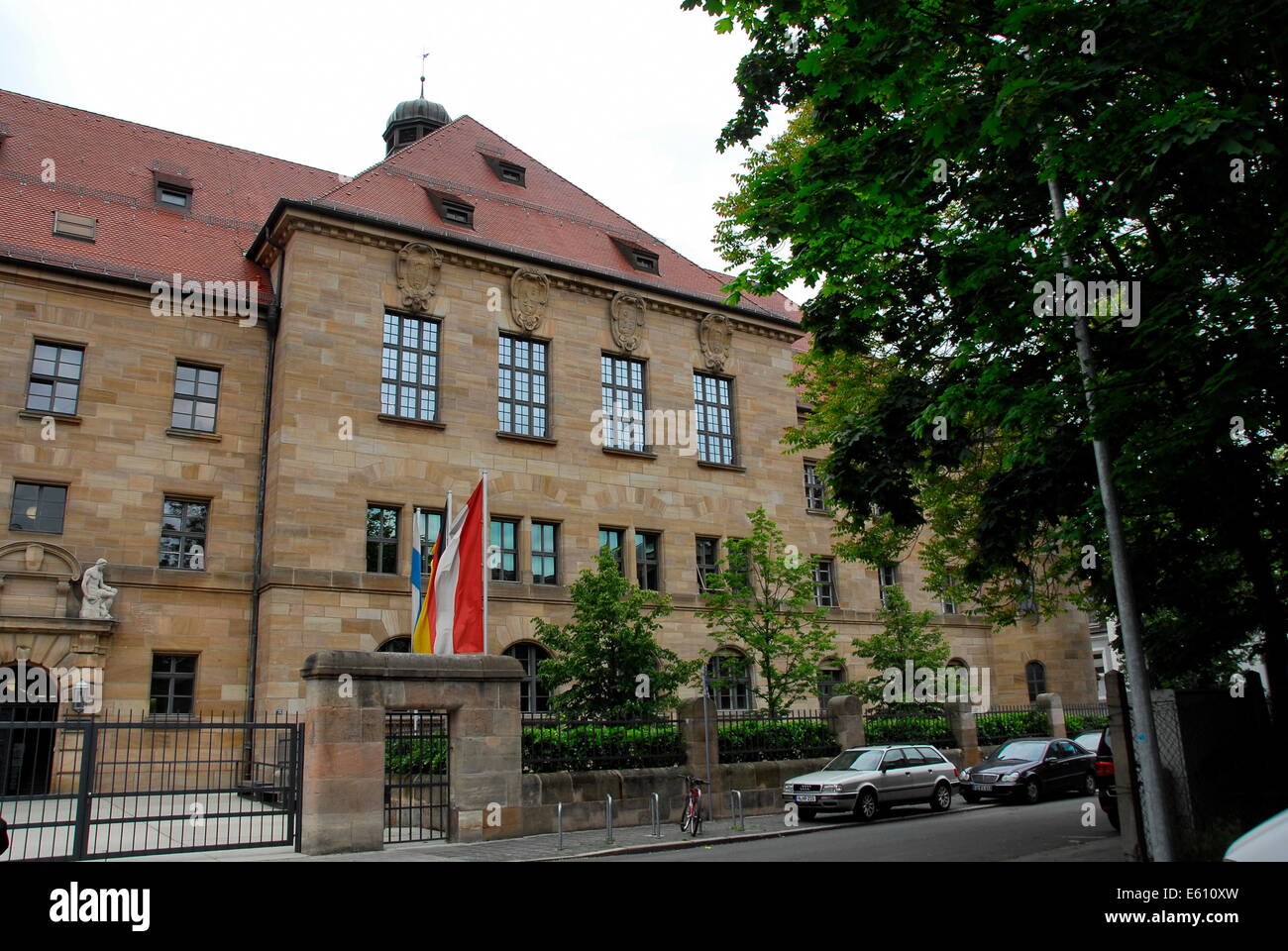 Le site de la Nuremberg procès de crimes de guerre à Nuremberg, Allemagne Banque D'Images